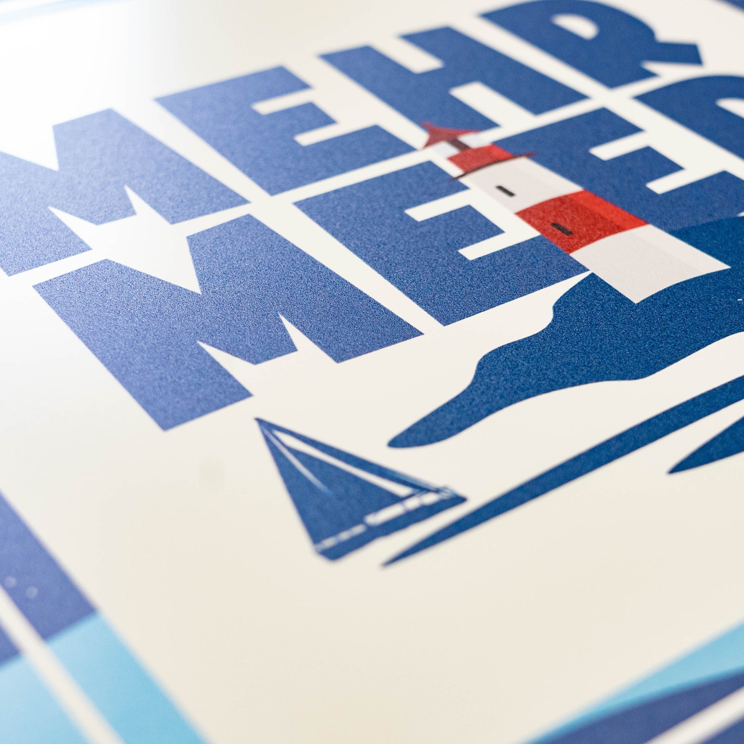 Mehr Meer Schild Alu Verbund Wandbild Strand Leuchtturm Boot Wellen Möve See Ostsee Nordsee Bild Geschenkidee