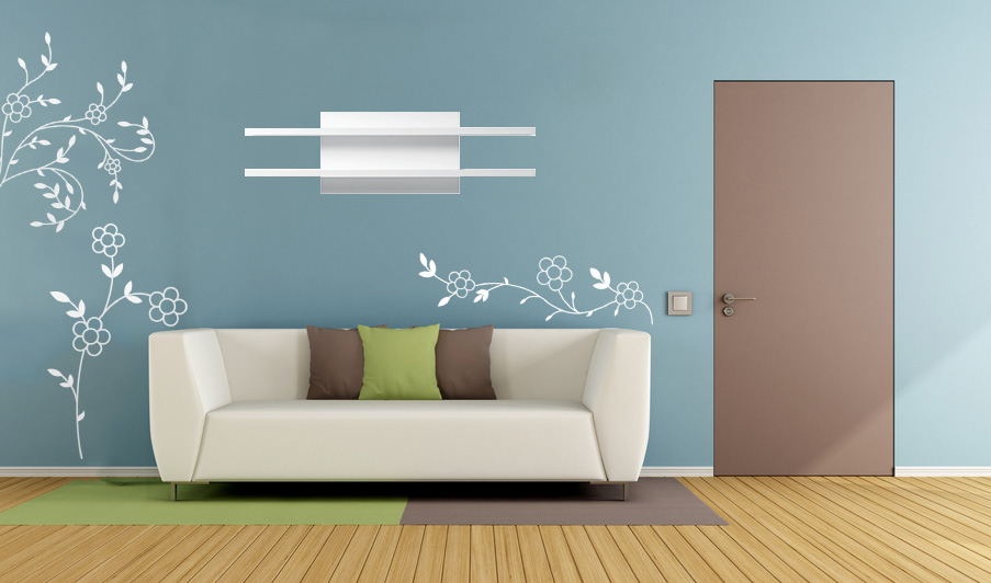 Aufkleber Wandtattoo  4Blumenranken  Deko Lifestyle