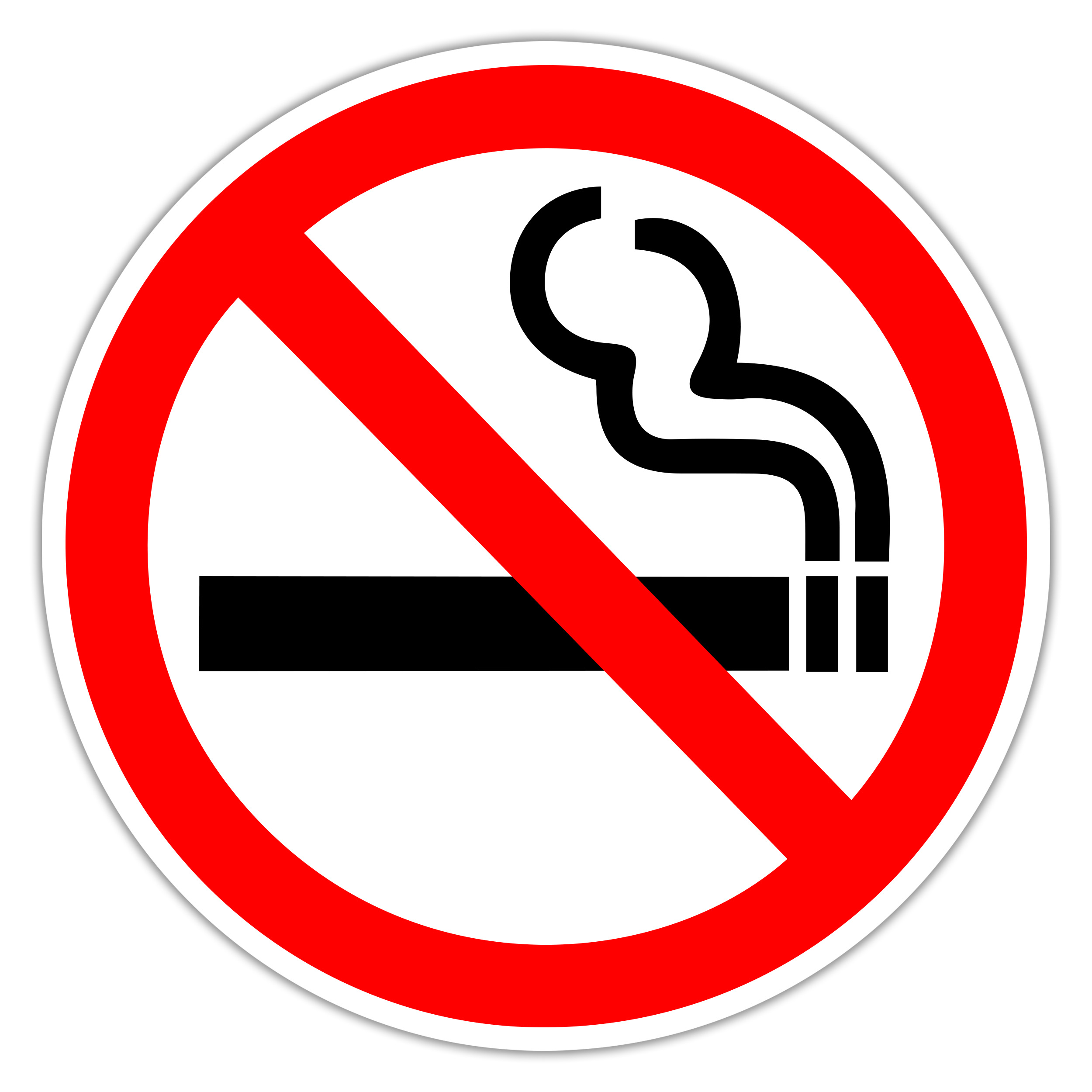 Aufkleber Rauchen verboten Sticker No Smoking Schild Rauchverbot Hinweisschild Selbstklebend