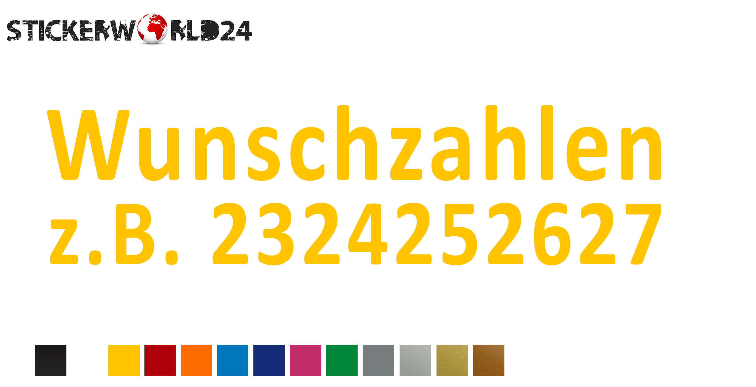 Aufkleber Wunschzahlen 10 Stk.