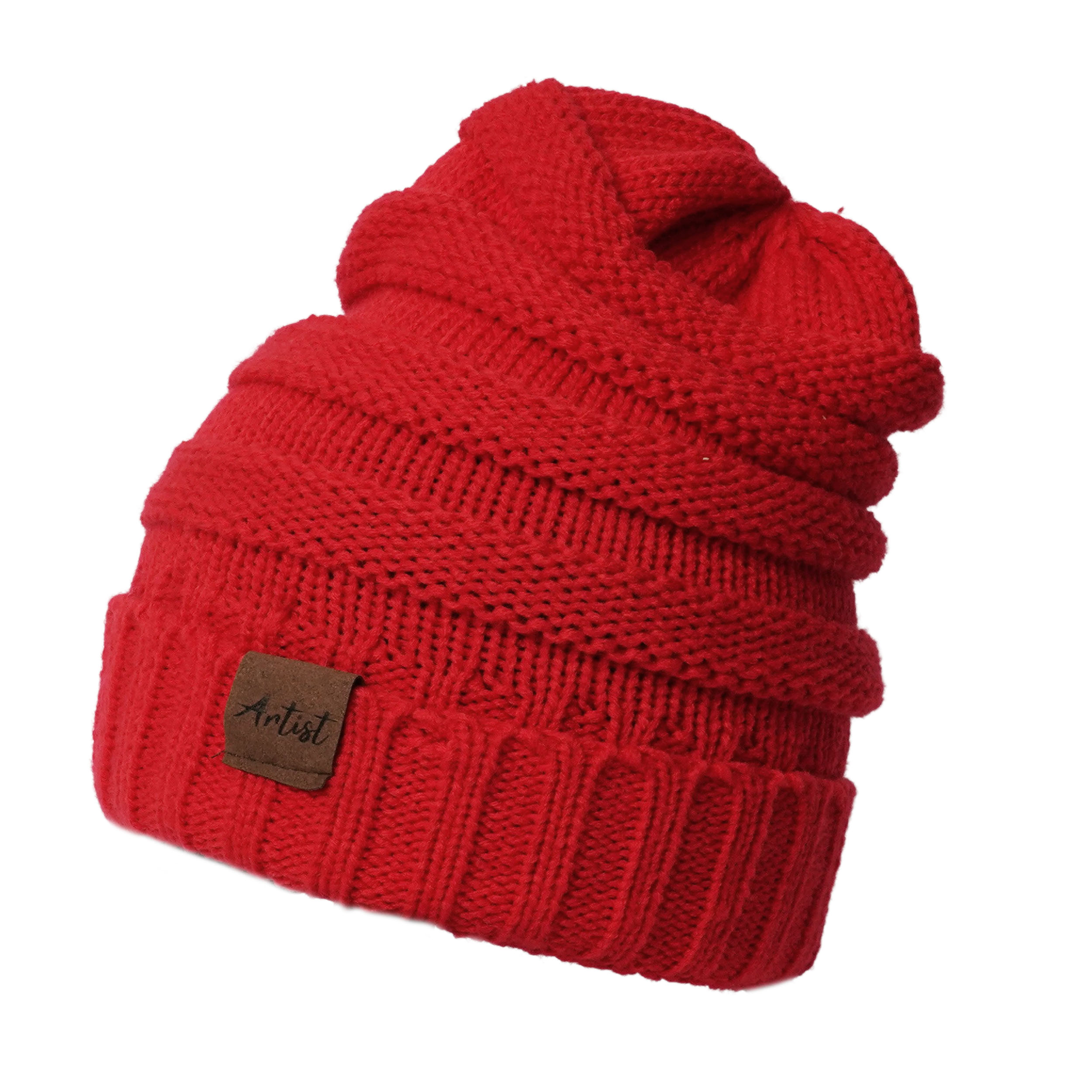 Beanie Mütze Damen Herren modische warme weiche dehnbare Strick Wintermütze Unisex one size