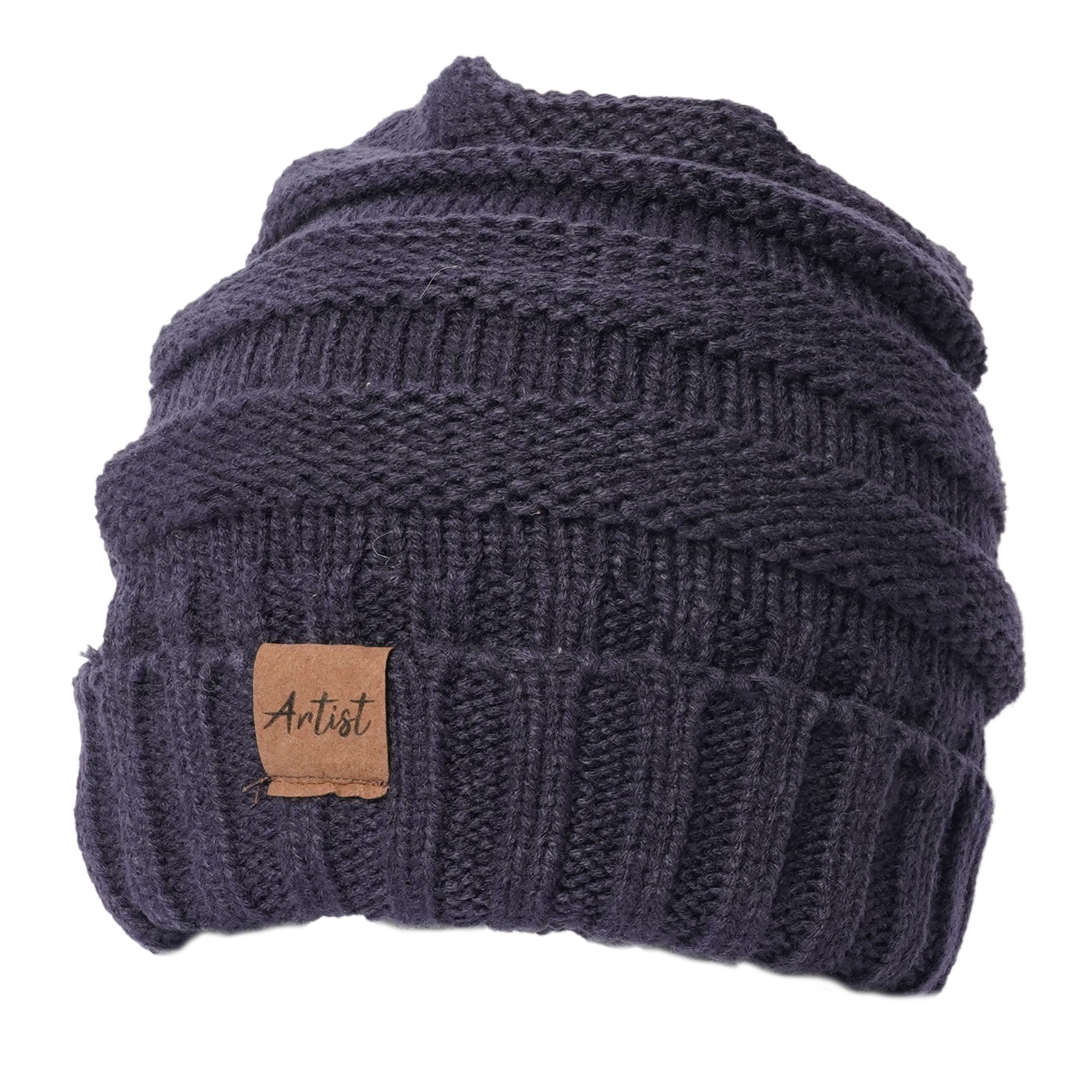 Beanie Mütze Damen Herren modische warme weiche dehnbare Strick Wintermütze Unisex one size