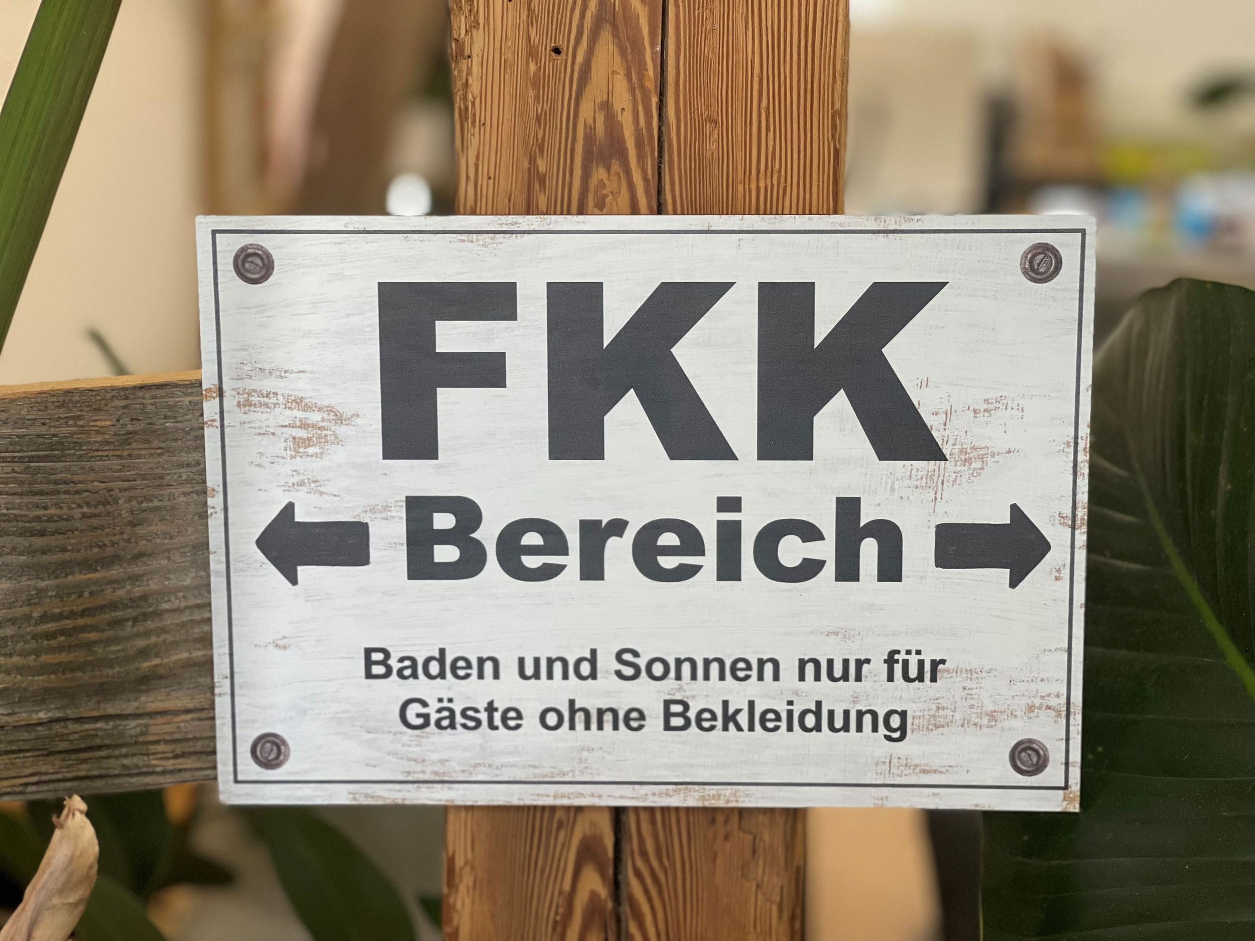 FKK Bereich Schild Alu Verbund Strand Türschild Straßenschild Scherzartikel Geschenkidee