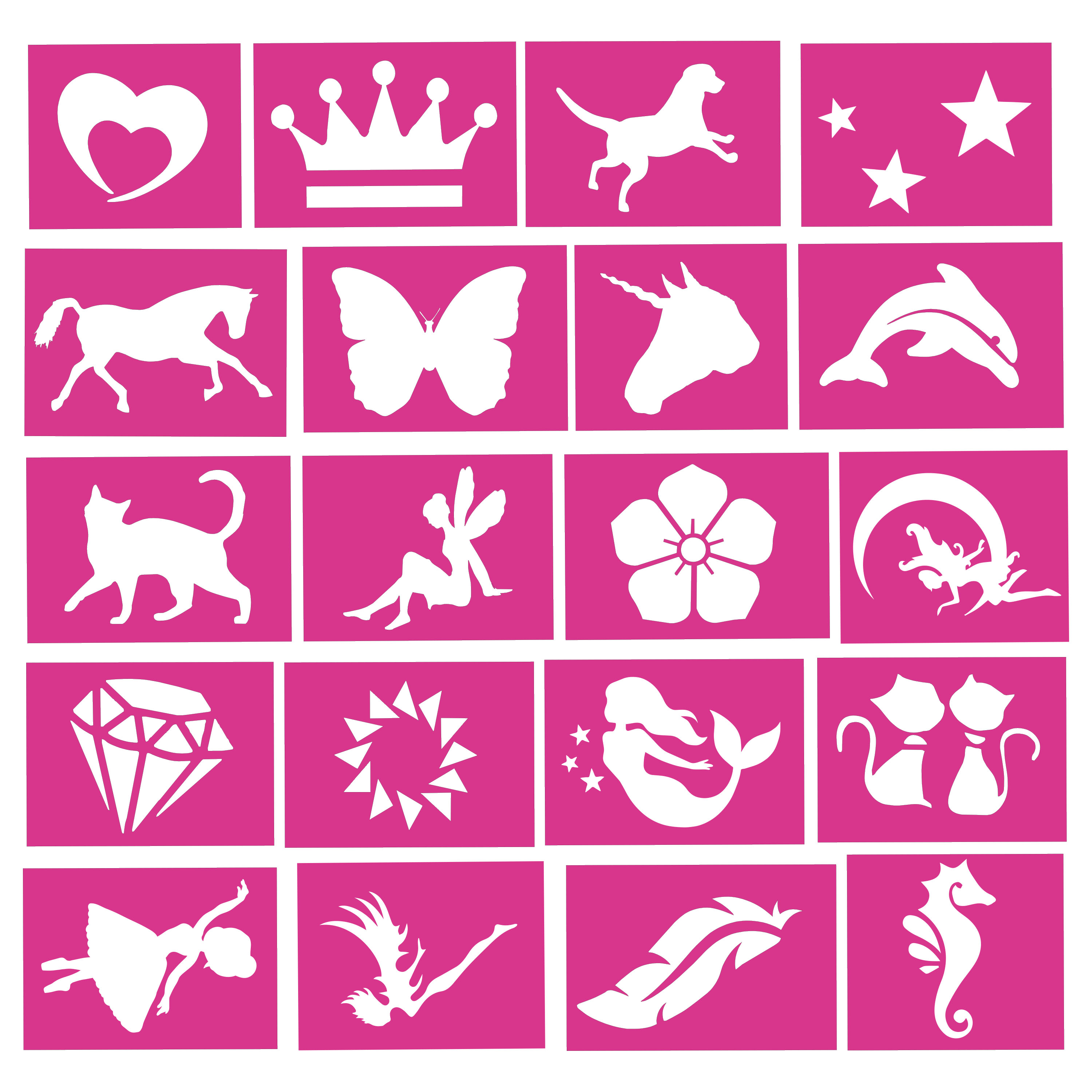 Tattoo Sticker selbstklebende Klebetattoos Schablone Set Kinder Meerjungfrau Mädchen Jungen Kids Kindertattoos temporäre Tattoos Einhorn Anker Geschenke