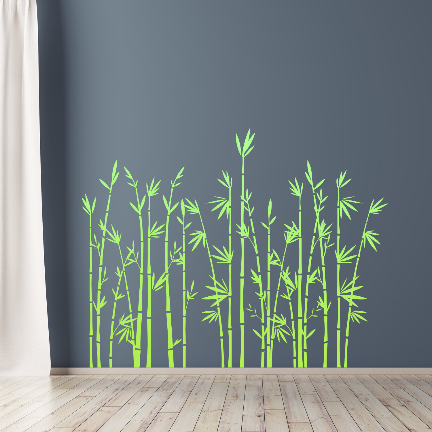 Wandtattoo BAMBUS selbstklebend in Limonengrün in 3 Größen Wandsticker Aufkleber
