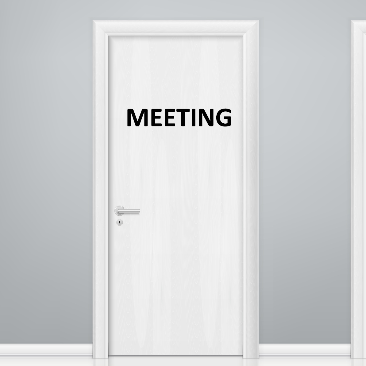 Aufkleber - MEETING Türaufkleber Hinweisschild Sticker