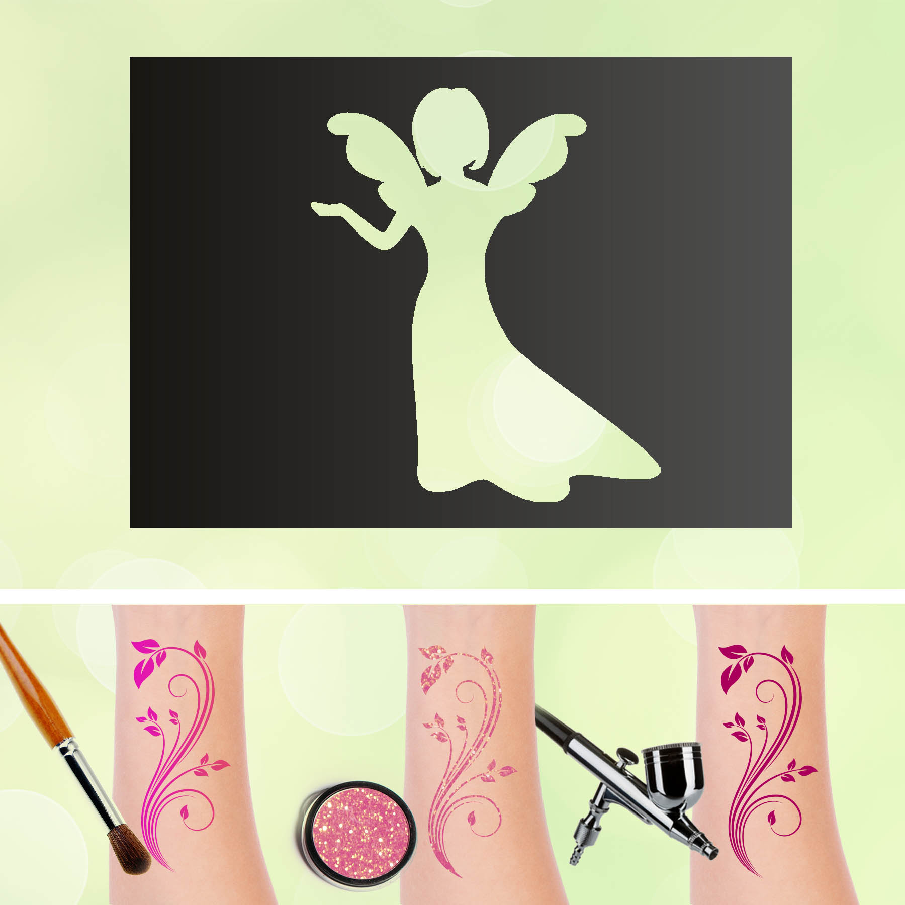 Tattoo Schablonen Jungfrau Sternzeichen Selbstklebend Kinderschminken Airbrush